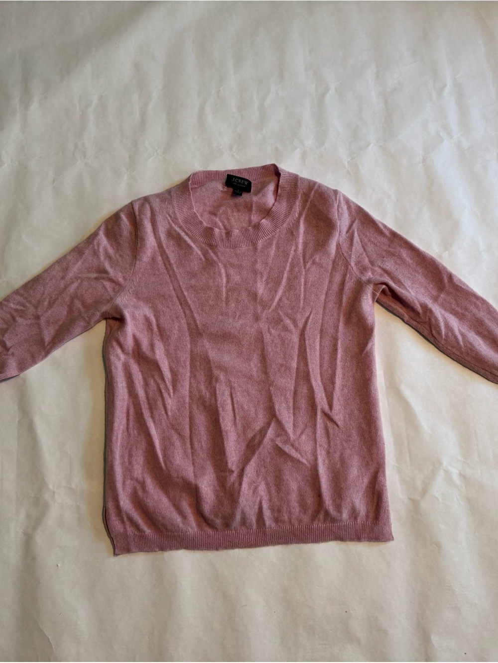 J. Crew Lightweight Crewneck Sweater in Dusty Rose